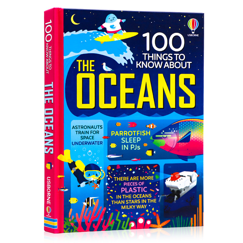 Usborne出品 关于海洋的100件事 英文原版100 Things to Know About the Oceans 青少年中小学生科普百科知识书籍精装全彩精美插图