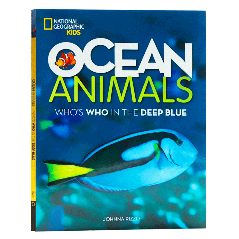 美国国家地理 海洋动物 深蓝中的谁 英文原版 Ocean Animals Who's Who in the Deep Blue 青少年科普读物 平装大开全彩图画书