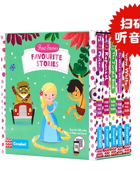 First Stories Busy系列5册童话篇Snow White白雪公主Mulan花木兰Rapunzel长发公主英文原版绘本低幼启蒙机关操作纸板书扫码听音频