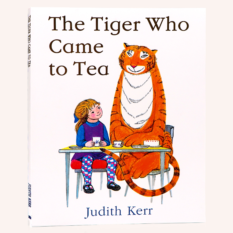 预售 老虎来喝下午茶英文版 The Tiger Who Came to Tea 儿童英文启蒙认知绘本 趣味亲子阅读图画故事书平装大开 Judith Kerr