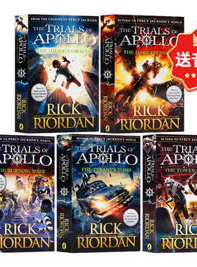 波西杰克逊第5季 The Trials of Apollo 阿波罗的审判5册The Hidden Oracle/Dark Prophecy 英文原版科幻小说青少年课外阅读