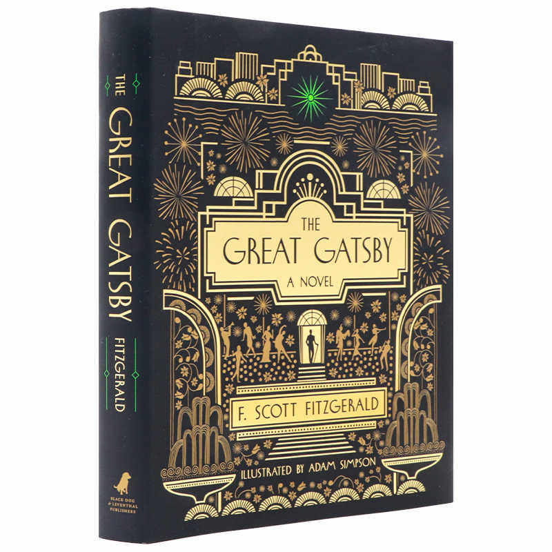 了不起的盖茨比精装插画版 英文原版小说 The Great Gatsby A Novel Illustrated Edition 菲茨杰拉德 电影原著小说 幻灭的美国梦