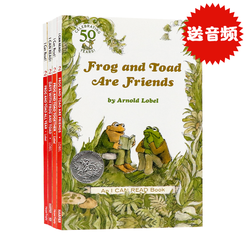 预售青蛙和蟾蜍与蟾蜍英文原版绘本 Frog and Toad Together Frog and Toad All Year 4册合售汪培珽第三阶段frog and toad 英文版