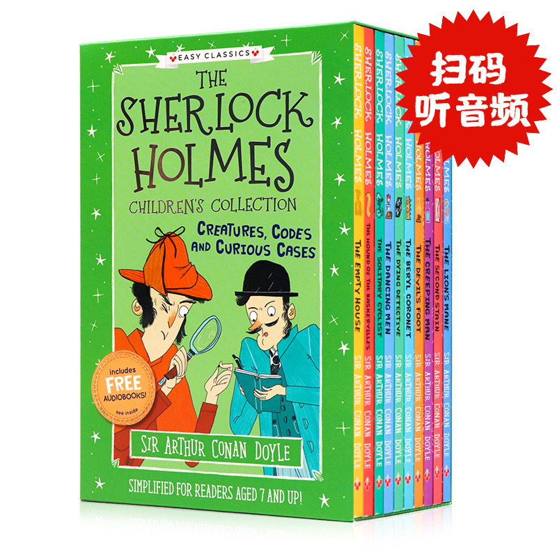 福尔摩斯探案全集故事第三季10册盒装The SHERLOCK HOLMES英文原版经典探案小说学生课外阅读提升桥梁书章节书 神探夏洛克 柯南道 书籍/杂志/报纸 原版其它 原图主图