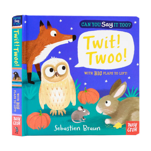 你也可以这样说吗 夜间动物 英文原版绘本 Can you say it too Twit Twoo 亲子互动趣味机关翻翻书 低幼启蒙认知纸板书 Nosy Crow