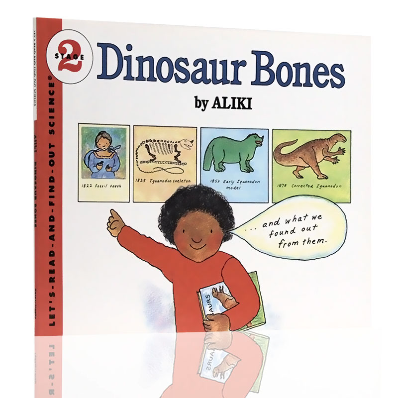 英文原版 Dinosaur Bones恐龙科普百科 自然科学入门启蒙 Dinosaurs 5-12岁少儿认知故事书 Aliki