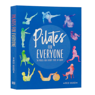 for Everyone 英文原版 DK适合每个人 50种练习健身养生科普百科平装 Pilates 适合各种体型 彩绘学习书通往完全健康之路 普拉提