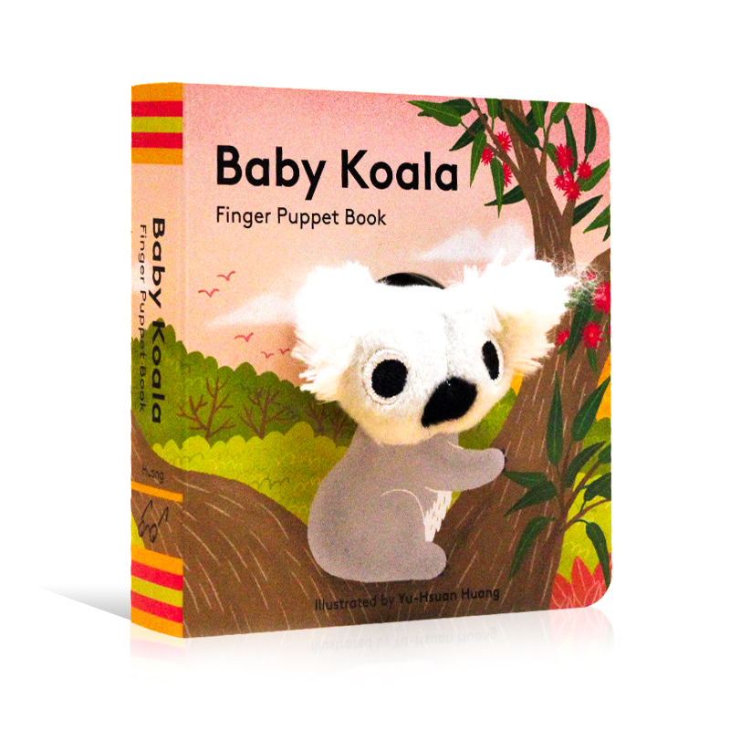 考拉宝宝 手指偶书Baby Koala Finger Puppet Book 英文原版绘本 纸板书 小手掌书 宝宝玩具书 0-1-2-3岁亲子互动玩具书