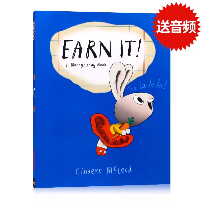 现货小兔子学赚钱Earn It 英文原版绘本 Moneybunny 孩子的财商启蒙少儿理财好习惯培养幼儿园早教图画书Cinders McLeod学花钱系列