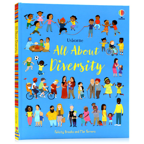 预售Usborne关于多样性英文原版绘本 All About Diversity4-6岁儿童低幼英语启蒙图画书世界各地不同种族文化风俗习惯学会和平友好