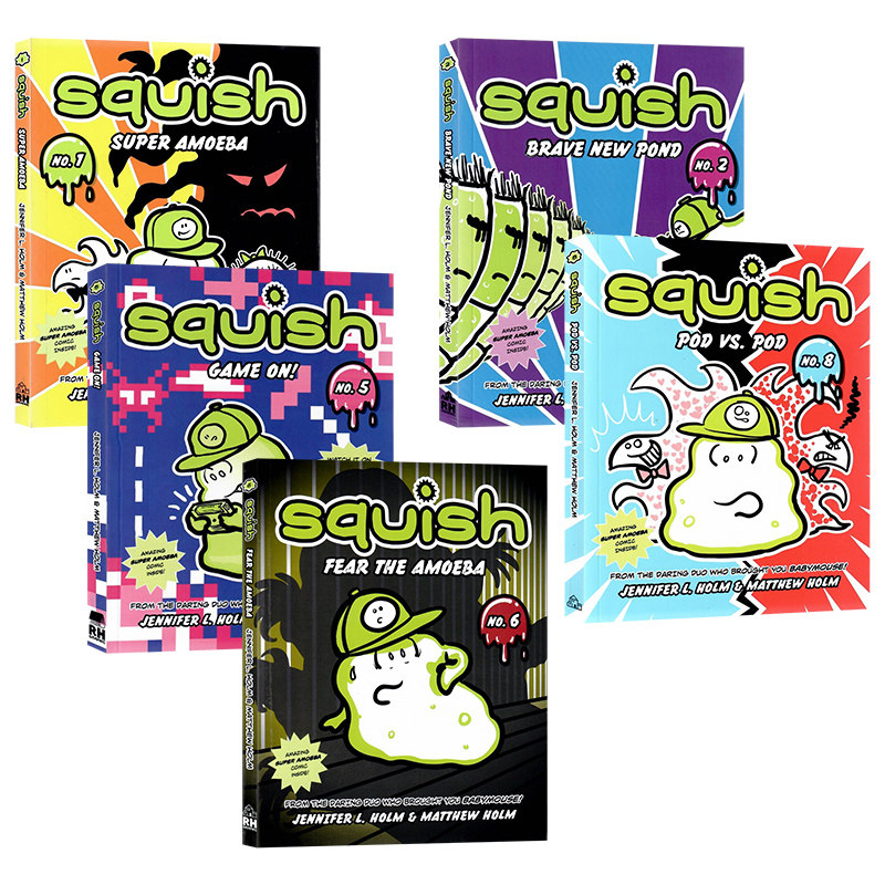 变形虫英文原版漫画 Squish 纽约时报畅销书纽伯瑞奖作者 Jennifer L Holm 儿童校园冒险桥梁章节书英语课外阅读进口原版书籍,书籍/杂志/报纸,儿童读物原版书,淘宝优惠券,粉丝福利购,淘宝优惠卷