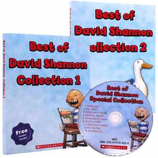 大卫不可以系列8册英文原版绘本No David/David goes to school/gets in trouble原装CD吴敏兰书单大卫去上学香农凯迪克银奖绘本
