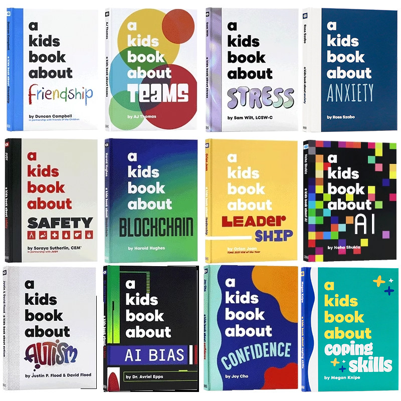 DK 给孩子的书系列 英文原版 A Kids Book About confidence 关于自信压力安全自闭症领导力人工智能了解区块链如何工作青少年读物