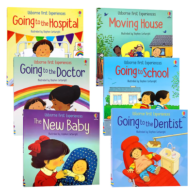 儿童成长初体验绘本6册 英文原版 Usborne First Experiences Going to the Dentist The New Baby Moving House 看牙医搬家去上学