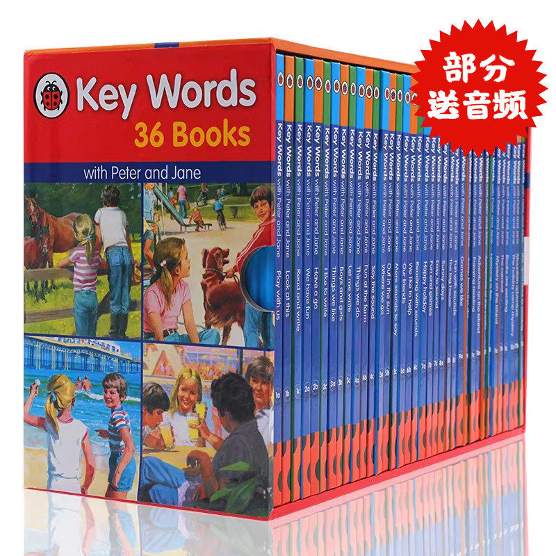 低阶讲解 Key words 英文原版绘本关键词分级阅读自然拼读36册 sight words keyword ladybird 国际学校教材分级阅读 口语单词练习