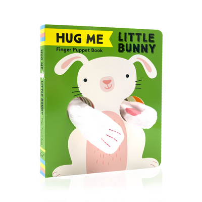 英文原版绘本 抱抱我 小兔子手指偶书 Hug Me Little Bunny: Finger Puppet Book 父爱母爱 幼儿英语启蒙玩具书 撕不烂纸板书