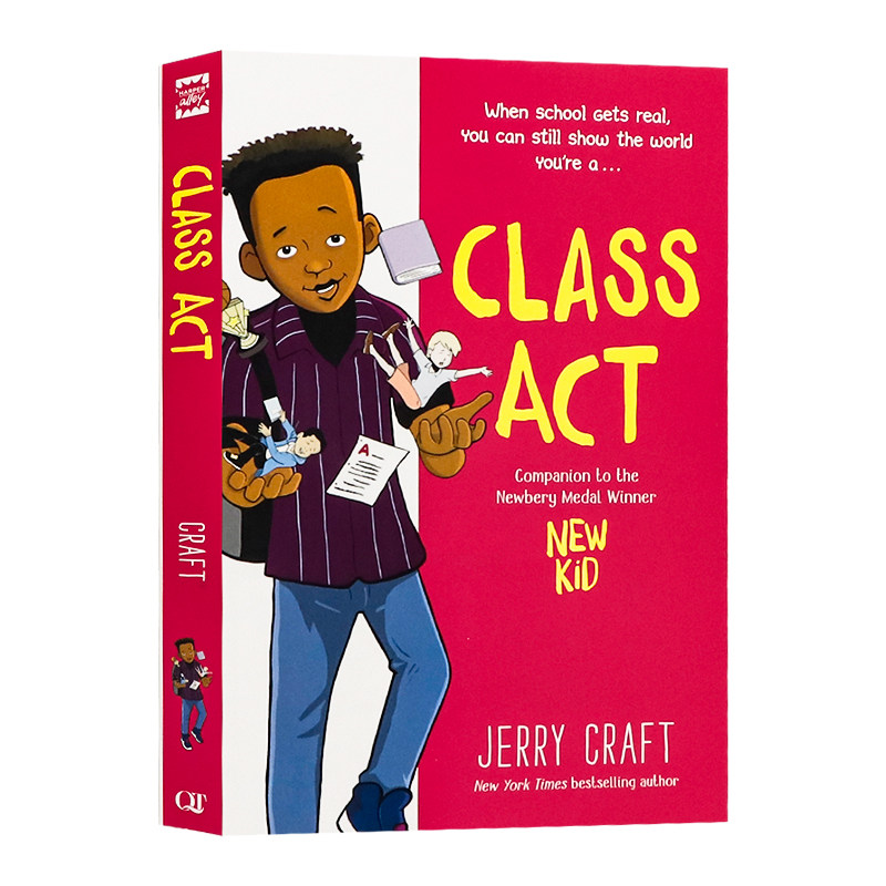 纽伯瑞金奖 New Kid新生系列 优等生 英文原版漫画 Class Act 纽约时报畅销书 青少年成长图像小说 校园友谊多元文化教育必读 全彩