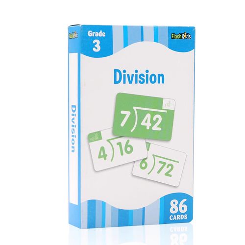 英文原版 除法运算Division FlashKids Flash Cards 86 张卡片 闪卡字卡数学启蒙加减乘除系列卡片加减乘除系列卡片