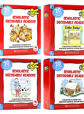 学乐点读版解码小分级读物全套4盒80册 Decodable Readers 英文原版绘本 自然拼读小读者英语章节书 儿童趣味启蒙牛津树教材教辅