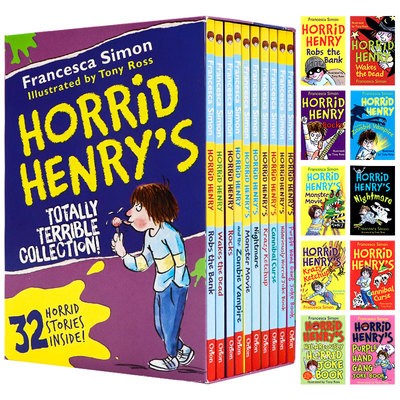 淘气包亨利10册 英文原版小说 Horrid Henry's 10 Copy Totally Terrible Collection 超级捣蛋鬼合集青少年英语课外阅读 黑白插图