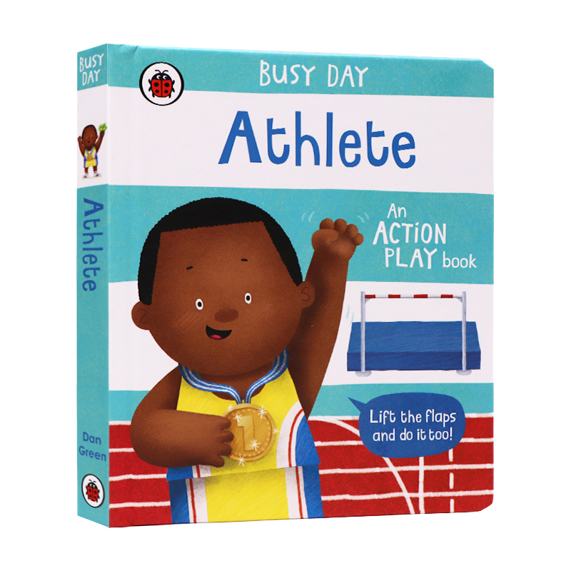 Busy Day Athlete 忙碌的一天运动员 英文原版绘本 宝宝撕不烂纸板书翻翻书低  3-5岁幼儿童英语启蒙认知绘本 Ladybird小瓢虫