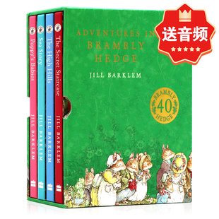 英文原版 绘本Adventures 野蔷薇村 Hedge儿童田园童话故事亲子阅读Jill 纪念版 Brambly Barklem 冒险故事4册40周年盒装