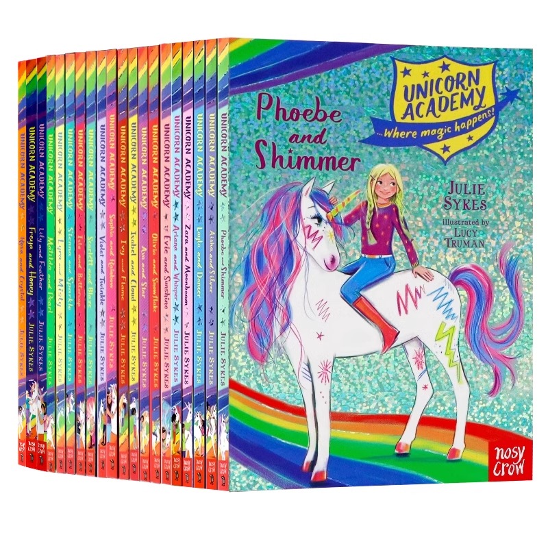 独角兽学院系列20册英文原版小说 Unicorn Academy Sienna and Sparkle 冒险故事友谊主题 桥梁章节书 青少年课外阅读读物 平装