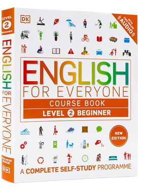 DK人人学英语L2课本教材 自学教程指南English for Everyone Level 2 Beginner course book初级英语自学课本教材书籍雅思托福用书