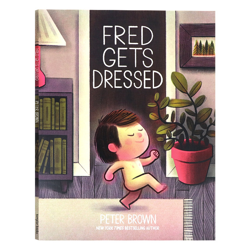衣服 fred gets dressed 英文原版绘本 自我认同与表达 凯迪克奖插画