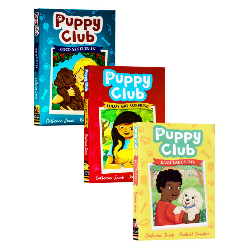 小狗俱乐部3册套装 英文原版章节书 Puppy Club青少年课外阅读 Little Tiger英国小老虎儿童睡前启蒙英语读本进口英语图书平装版