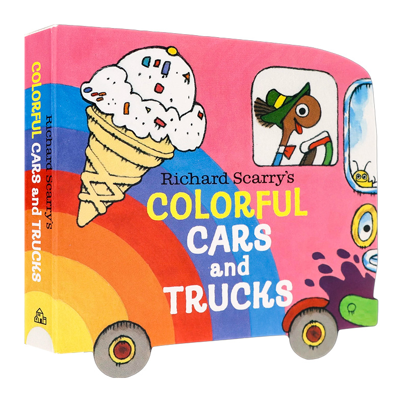 异形书 里察斯凯瑞 颜色卡车 Richard ScarryS Colorful 英文原版绘本 早教认知 低幼儿童启蒙字母认知图画纸板书进口英语书籍