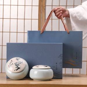 国风艺术罐茶叶礼盒装特级高档空盒精致红茶安吉白茶散装茶叶包装
