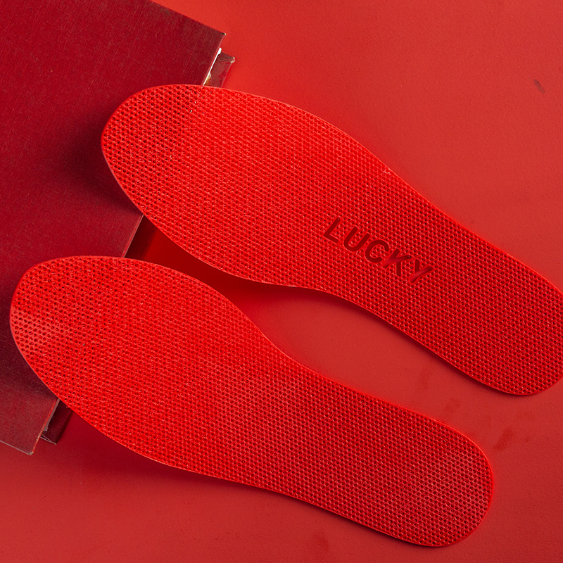 巢履柔软红色鞋垫防臭结婚本命年