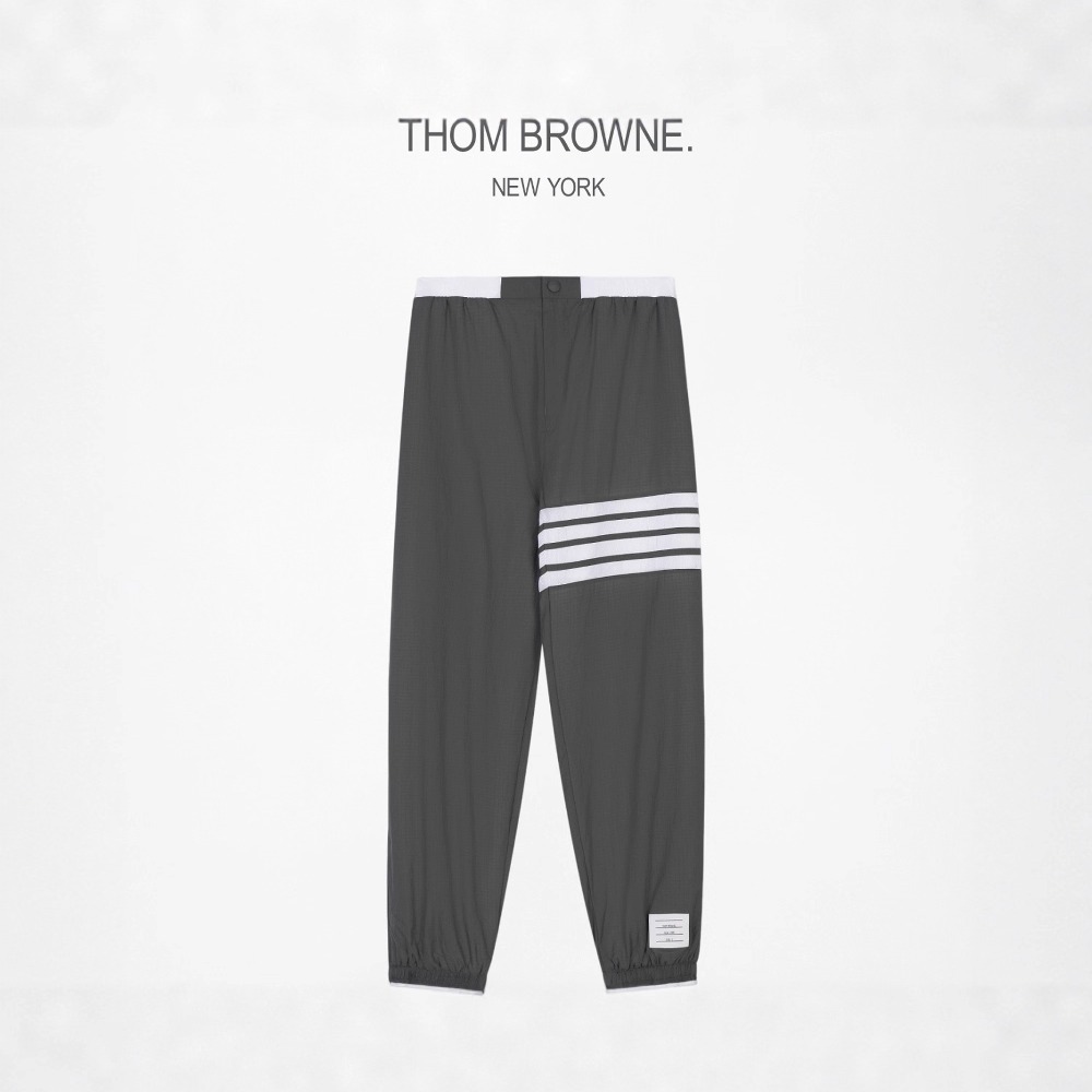 [6期免息][秋冬新品]THOM BROWNE男士尼龙防裂短四条纹运动裤