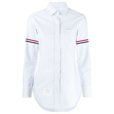 女士2021秋冬新品条纹牛津衬衫
