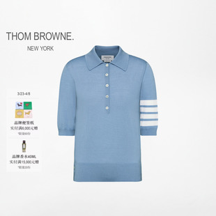 女士针织羊毛薄款 polo衫 BROWNE THOM 3期免息 早春新品
