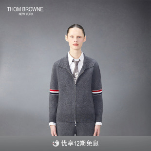 女士羊绒提花拉链上衣 12期免息 THOM BROWNE