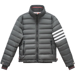 [12期免息]THOM BROWNE 女士四条纹绗缝可拆卸滑雪服羽绒服