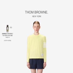 6期免息 四条纹长袖 THOM 男女同款 T恤 BROWNE