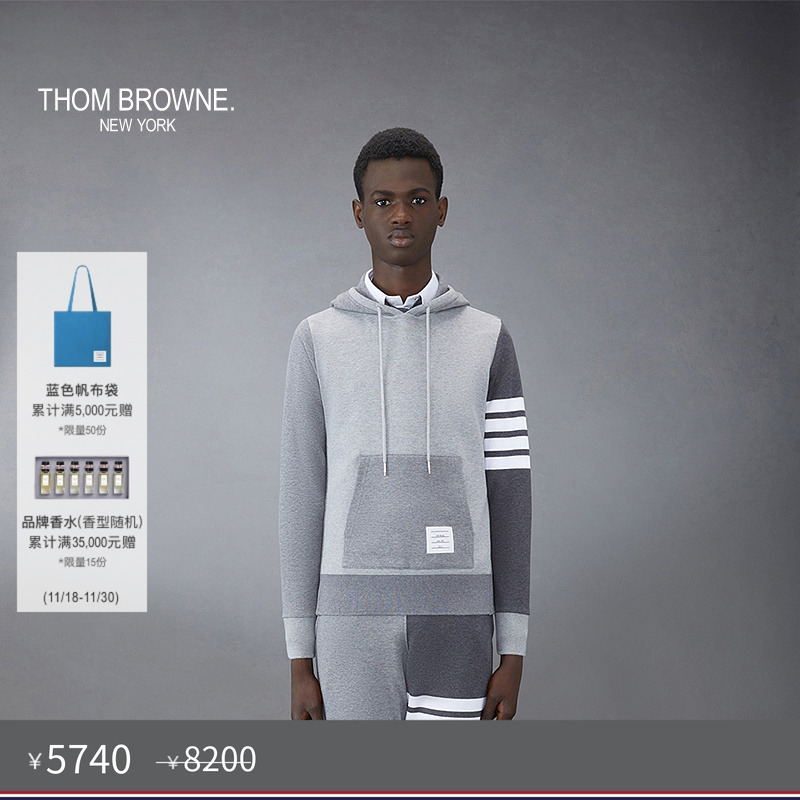 THOMBROWNE男士条纹针织套头衫