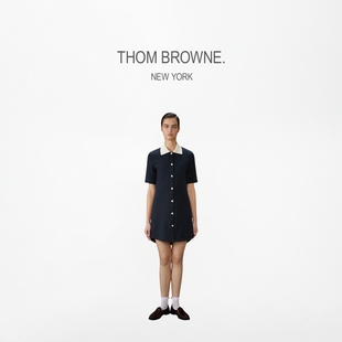 BROWNE女士2025早秋纯色双面针织POLO连衣裙 早秋新品 THOM