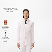 6期免息 秋冬新品 THOM BROWNE女士经典 四条纹拉链连帽卫衣