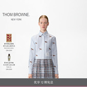 12期免息 马匹刺绣短款 新年系列 BROWNE冬季 女士 THOM 新品 衬衫
