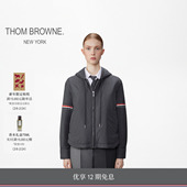 12期免息 THOM BROWNE 女士鹅绒连帽衬衫 夹克外套