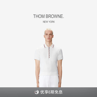 BROWNE 衫 6期免息 POLO 口 男士 THOM 2025早秋棉质华夫格罗纹袖