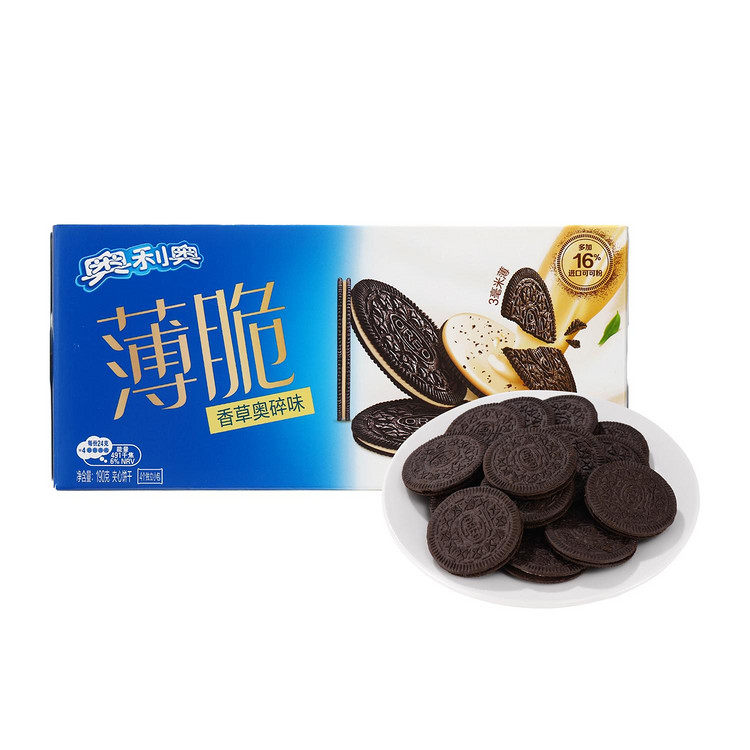 沃集鲜奥利奥薄脆夹心饼干香草奥碎味190g下午茶零食沃尔玛代购