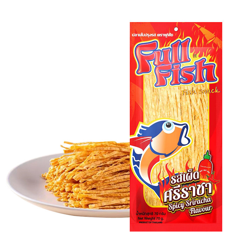 沃集鲜泰国进口调味鱼丝(香辣风味)70g精选深海鱼零食沃尔玛代购