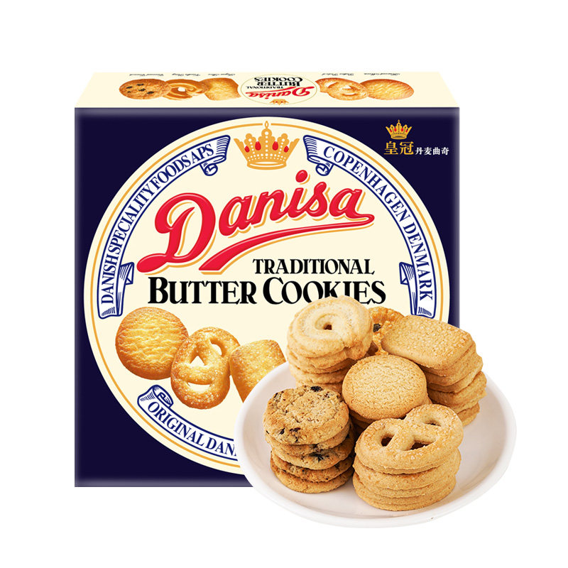 沃集鲜皇冠印度尼西亚进口丹麦曲奇饼干90g休闲零食沃尔玛代购