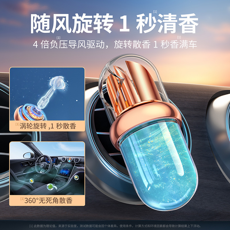 车载香薰出风口旋转持久淡香摆件