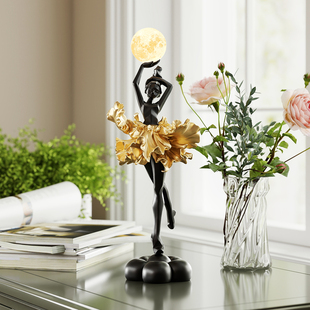 创意旋转芭蕾舞者装饰摆件家居客厅艺术品高级感工艺品生日礼物